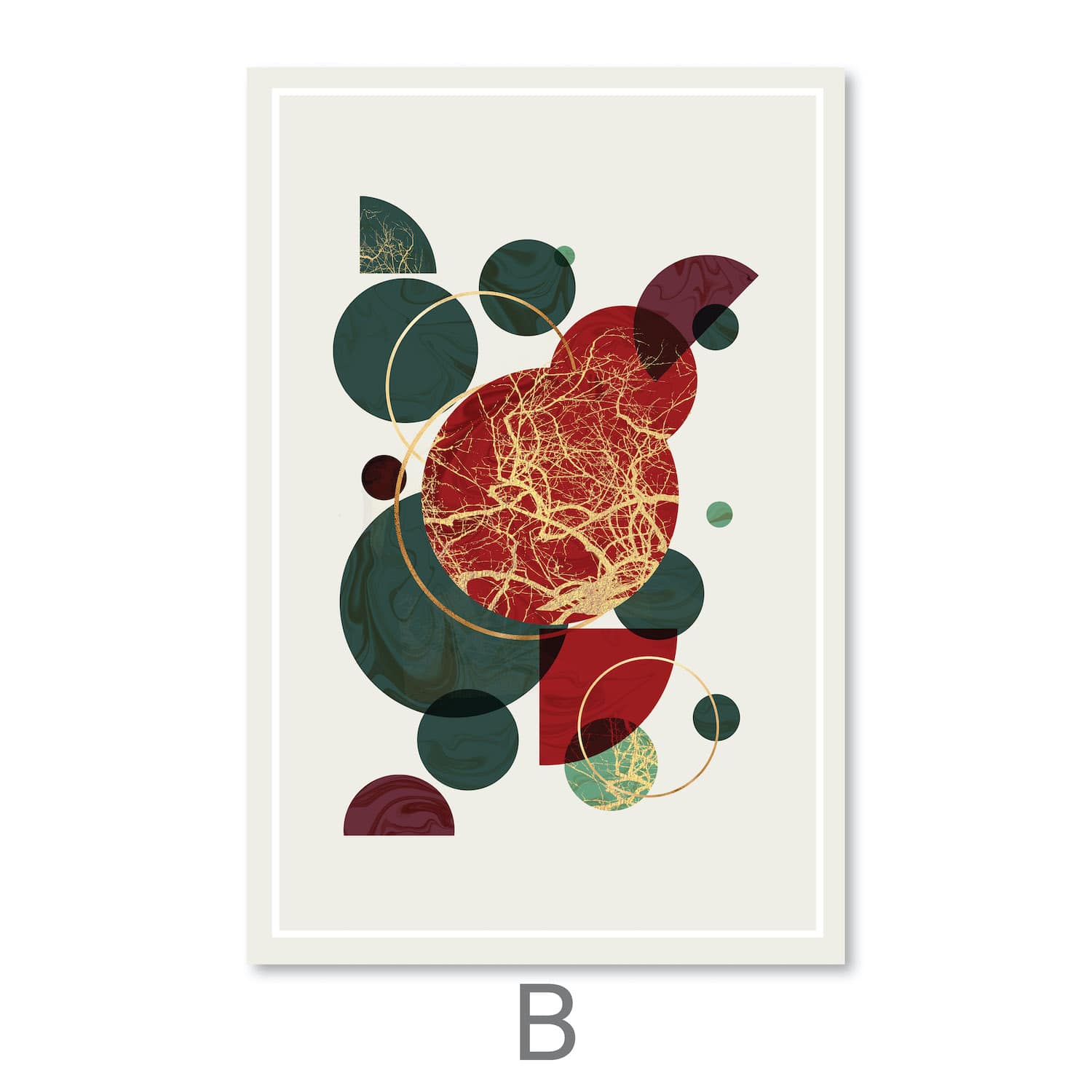 Festive Motif Canvas Art B / 40 x 50cm / Unframed Canvas Print Clock Canvas