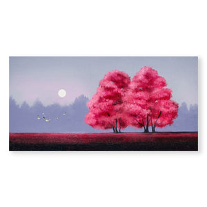 Field of Red Canvas Art Clock Canvas