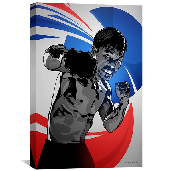 Fighter Manny Pacquiao Canvas Art 30 x 45cm / Unframed Canvas Print Clock Canvas
