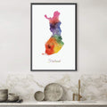 Finland Rainbow Canvas Art Clock Canvas