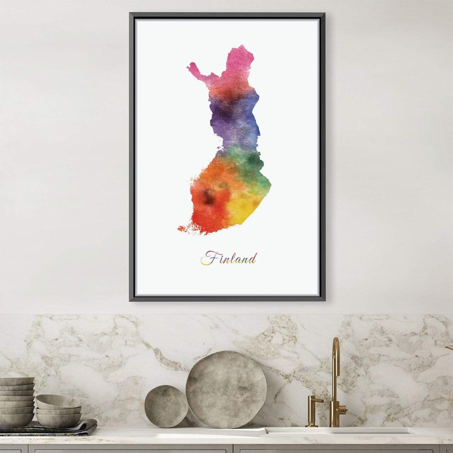 Finland Rainbow Canvas Art Clock Canvas