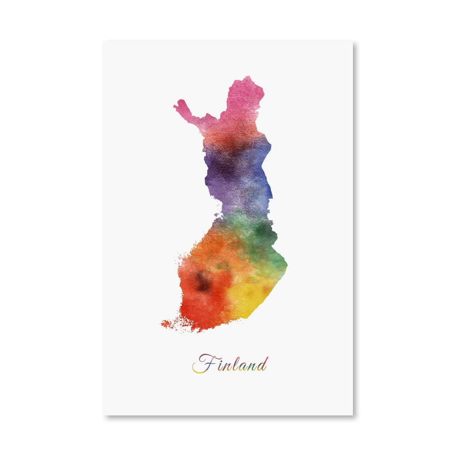 Finland Rainbow Canvas Art Clock Canvas