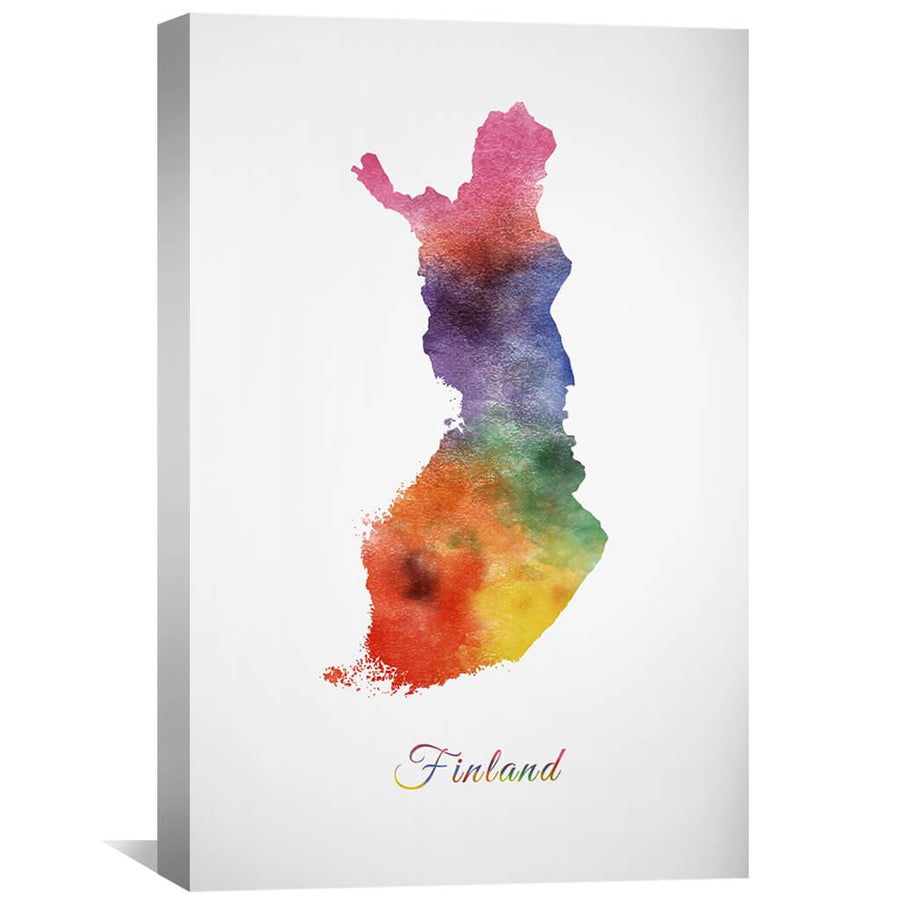 Finland Rainbow Canvas Art 30 x 45cm / Unframed Canvas Print Clock Canvas