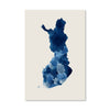 Finland Watercolor Canvas Art Clock Canvas