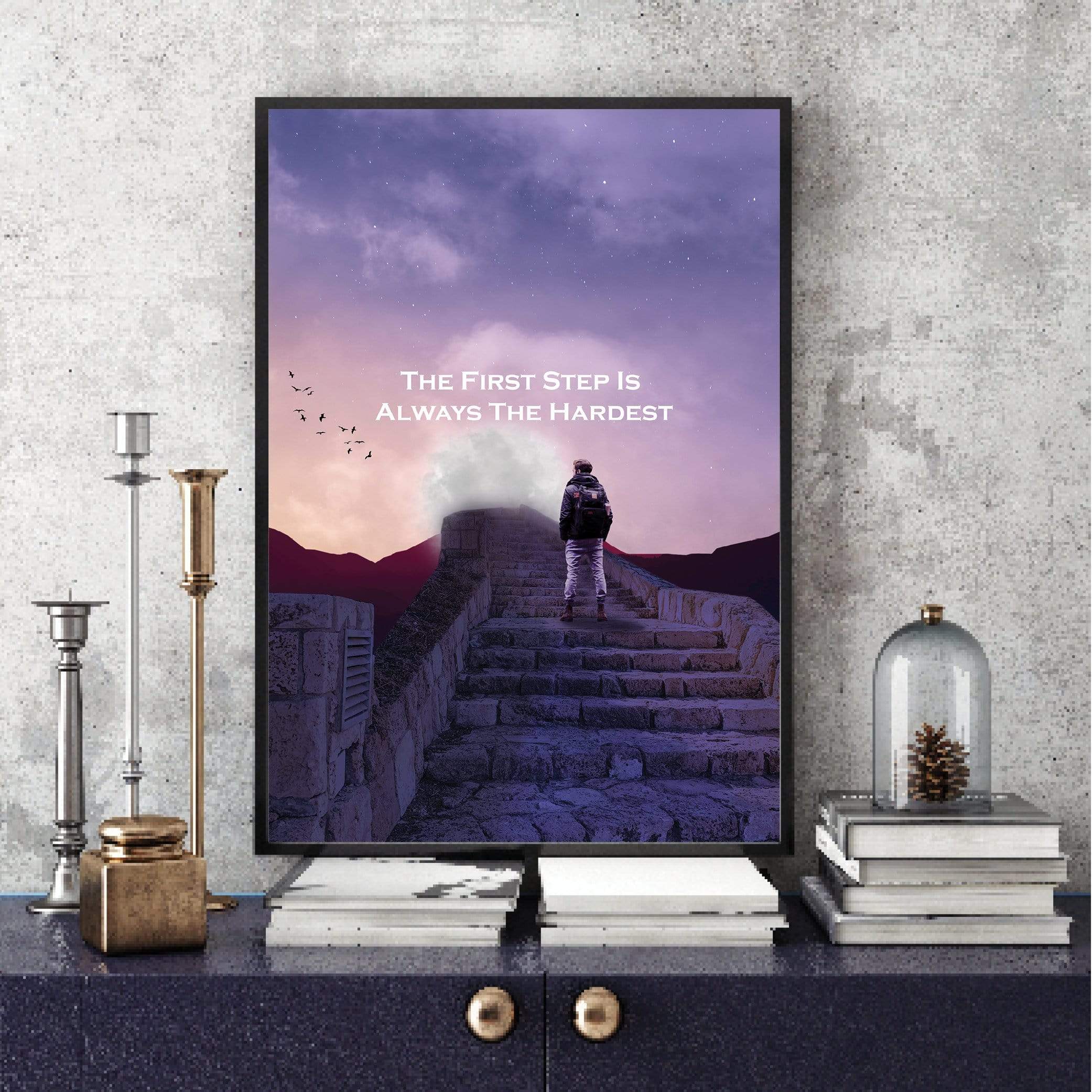 First Step Clock Canvas