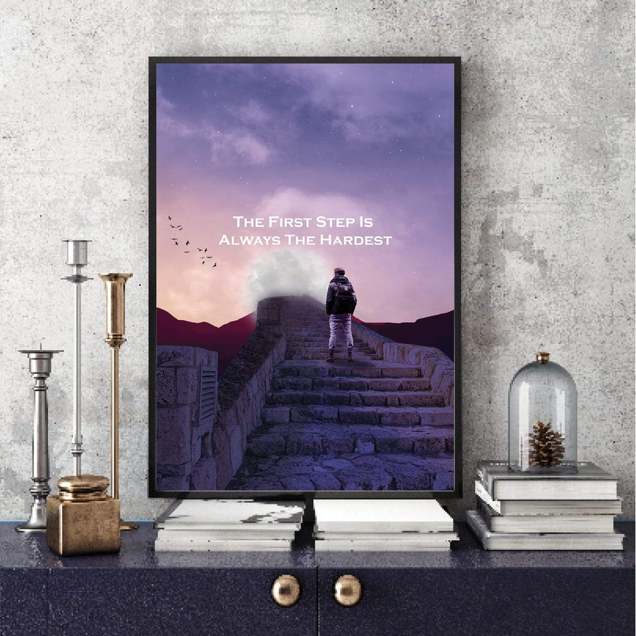 First Step Clock Canvas