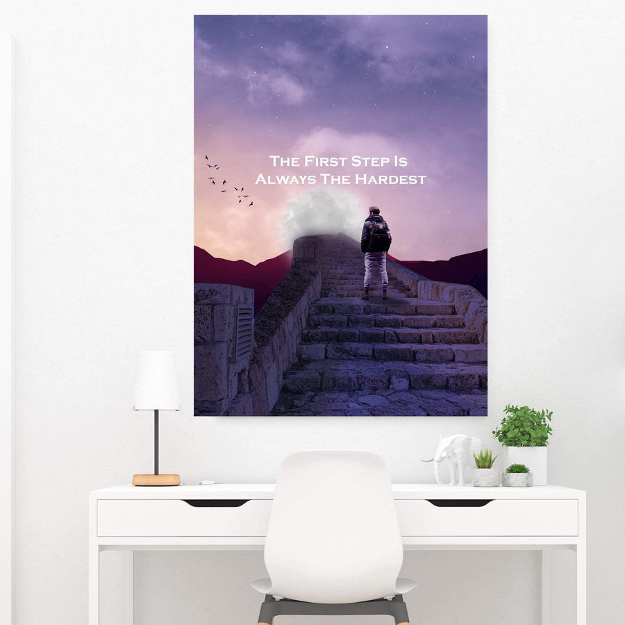 First Step Clock Canvas