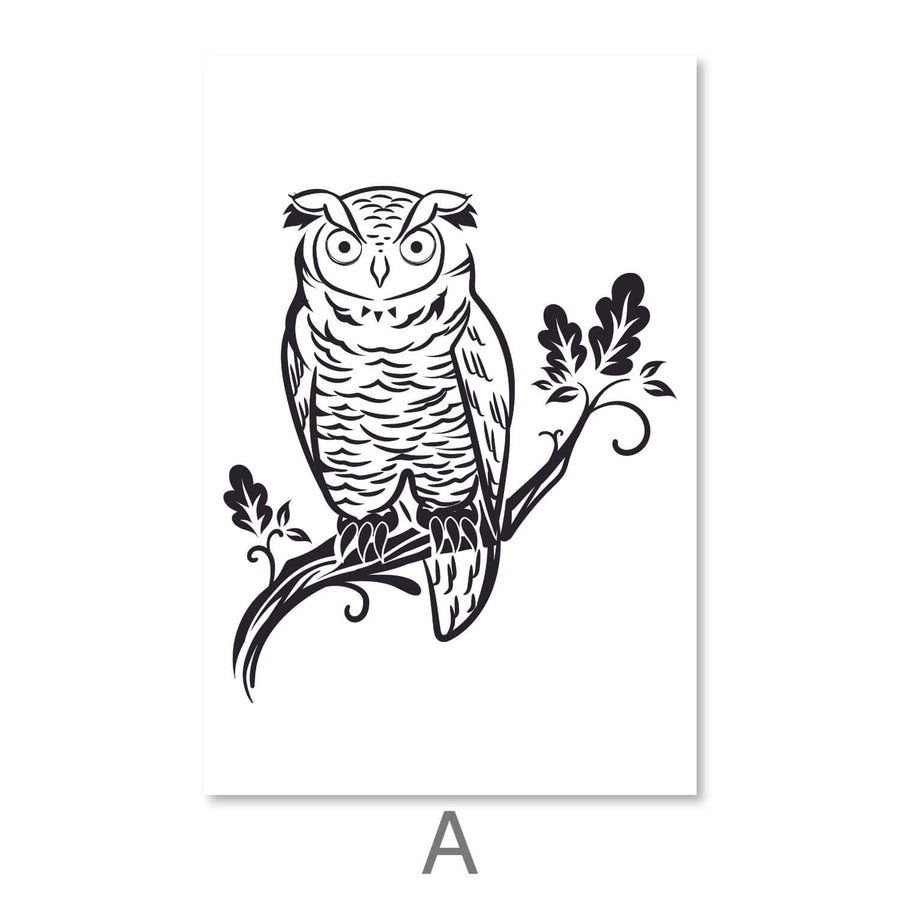 Flight of the Owls Canvas Art A / 30 x 45cm / Unframed Canvas Print Clock Canvas