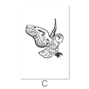 Flight of the Owls Canvas Art C / 30 x 45cm / Unframed Canvas Print Clock Canvas