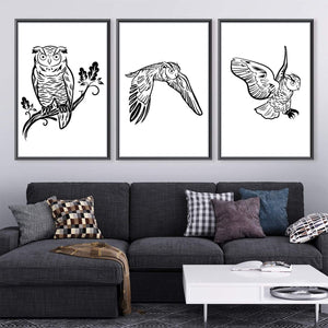 Flight of the Owls Canvas Art Clock Canvas