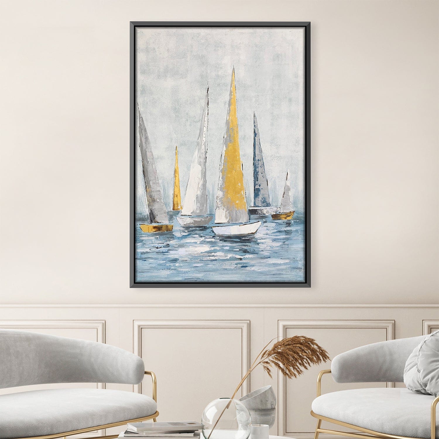Floating Shores Oil Painting Oil 30 x 45cm / Oil Painting Clock Canvas