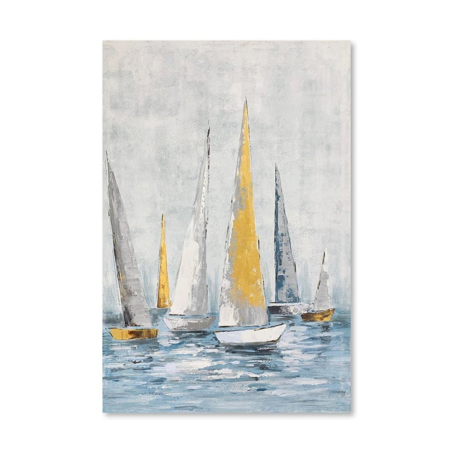 Floating Shores Oil Painting Oil Clock Canvas