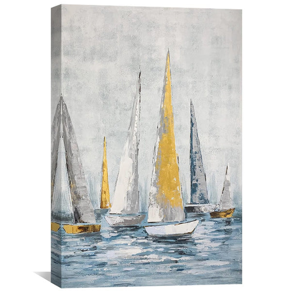 Floating Shores Oil Painting Oil Clock Canvas