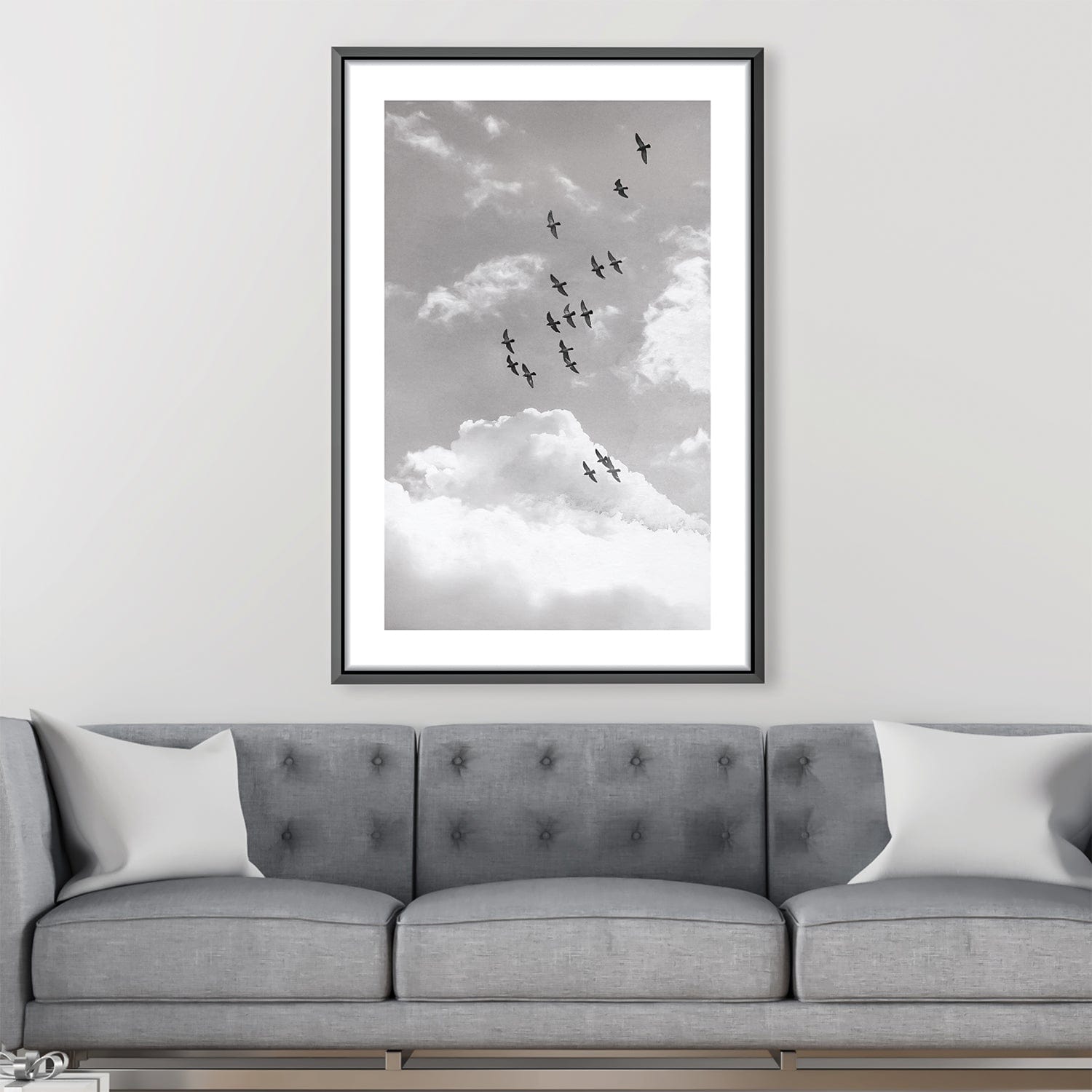 Flock Skies Canvas Art Clock Canvas