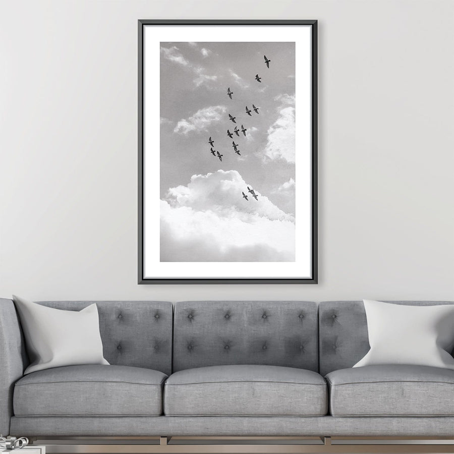 Flock Skies Canvas Art Clock Canvas