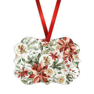 Floral Arrangement Ornament Christmas Ornament Victorian 10.8 x 8cm Clock Canvas