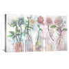 Floral Bottles Canvas Art 50 x 25cm / Unframed Canvas Print Clock Canvas