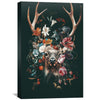 Floral Deer Canvas Art Clock Canvas