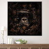 Floral Gorilla Canvas Art Clock Canvas