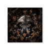Floral Wolf Canvas Art Clock Canvas