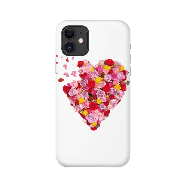 Flower Hearts Phone Case Phone Case Apple iPhone 11 Clock Canvas
