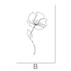 Flower Lines Canvas Art Clock Canvas