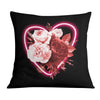 Flower Neon Cushion Cushion 45 x 45cm Clock Canvas