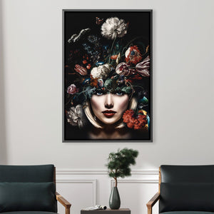 Flower Woman 3 Canvas Art 30 x 45cm / Unframed Canvas Print Clock Canvas