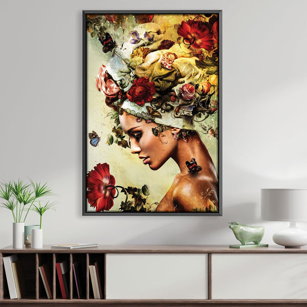 Flower Woman 4 Canvas Art 30 x 45cm / Unframed Canvas Print Clock Canvas