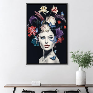 Flower Woman 8 Canvas Art 30 x 45cm / Unframed Canvas Print Clock Canvas