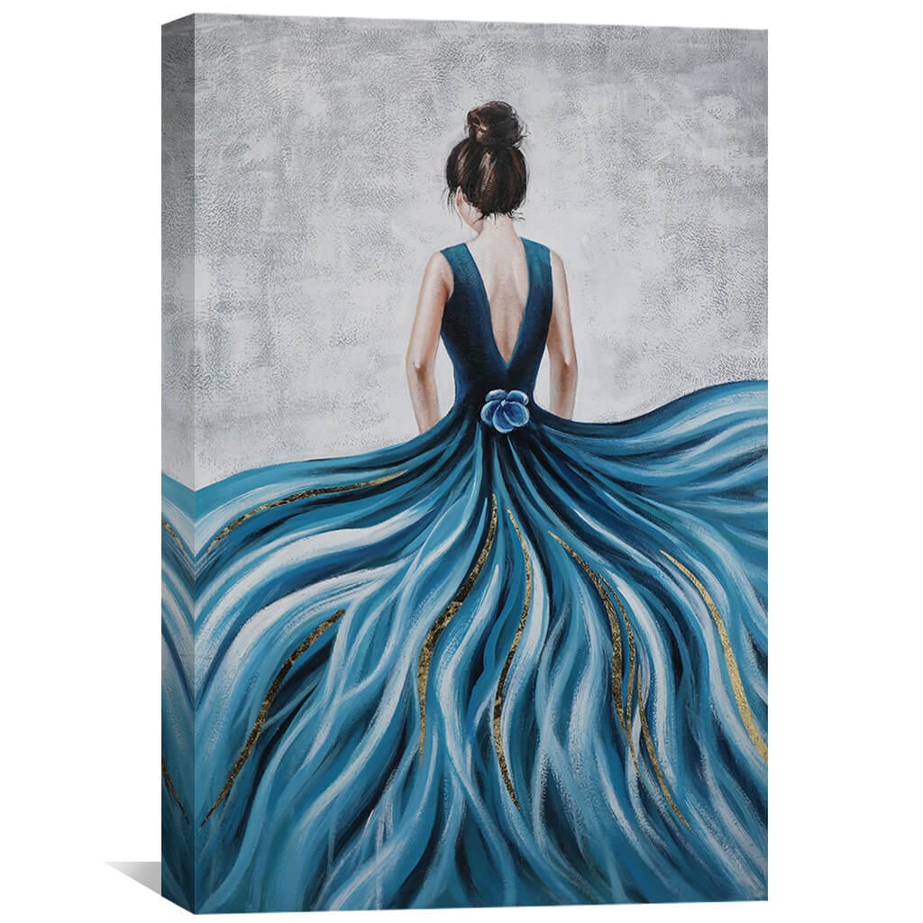 Flowing Beauty Oil Painting Oil Clock Canvas