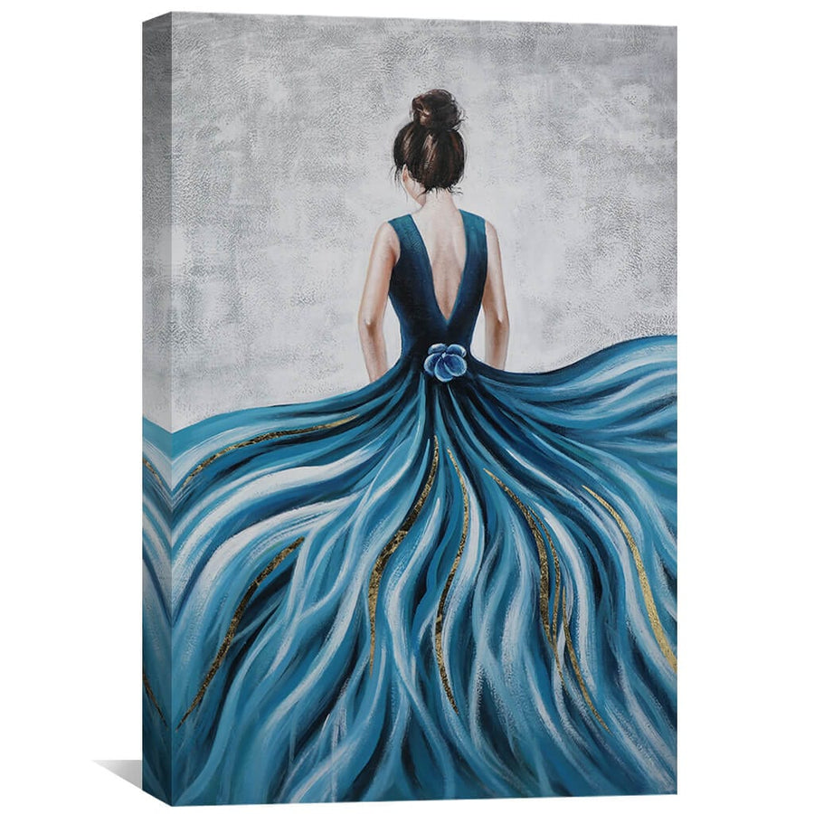 Flowing Beauty Oil Painting Oil Clock Canvas