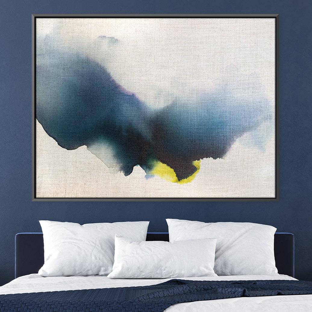 Flowing Blue Canvas Art Clock Canvas