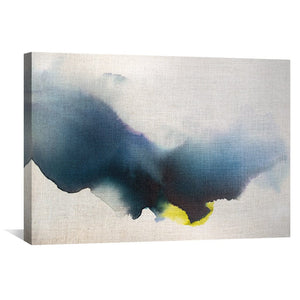 Flowing Blue Canvas Art 45 x 30cm / Unframed Canvas Print Clock Canvas