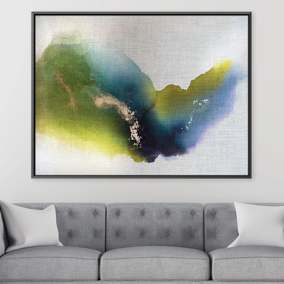 Flowing Color Canvas Art Clock Canvas