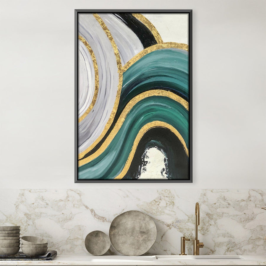 Flowing Hills of Gold 2 Oil Painting Oil 30 x 45cm / Oil Painting Clock Canvas