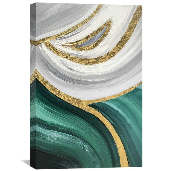 Flowing Hills of Gold 2 Oil Painting Oil Clock Canvas