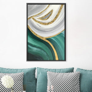 Flowing Hills of Gold Oil Painting Oil 30 x 45cm / Oil Painting Clock Canvas