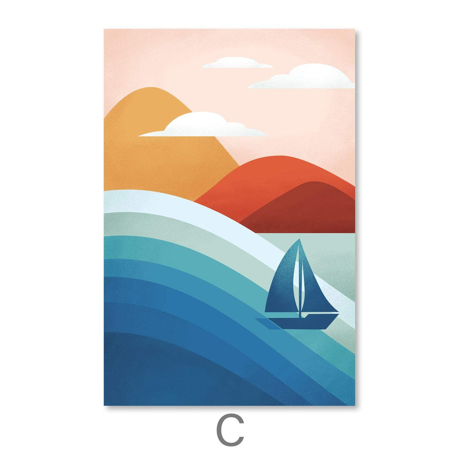 Flowing Landscape Canvas Art Clock Canvas