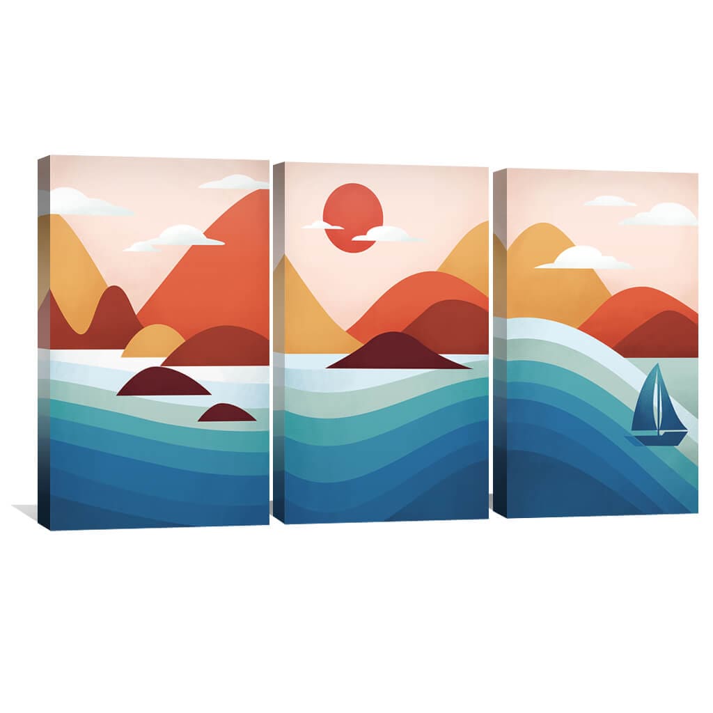 Flowing Landscape Canvas Art Clock Canvas