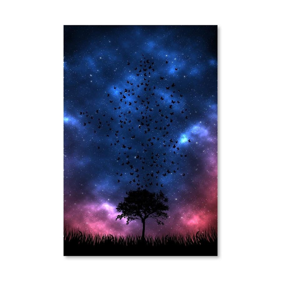 Fluttering Skies Canvas Art Clock Canvas