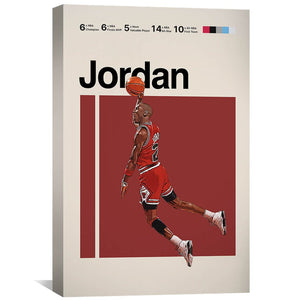 Flying Jordan Canvas Art Clock Canvas