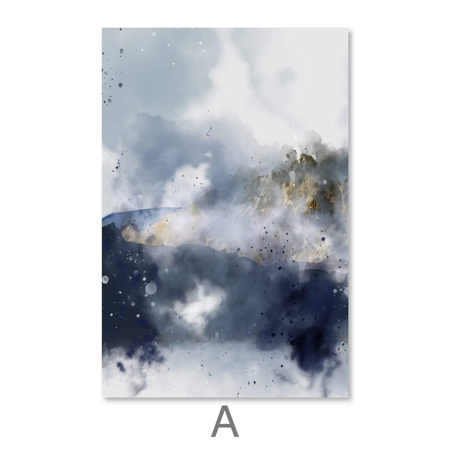 Foggy Mountain Canvas Art A / 30 x 45cm / Unframed Canvas Print Clock Canvas
