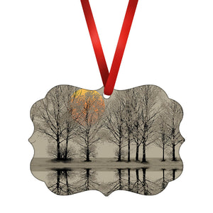 Forest Dawn Ornament Christmas Ornament Victorian 10.8 x 8cm Clock Canvas