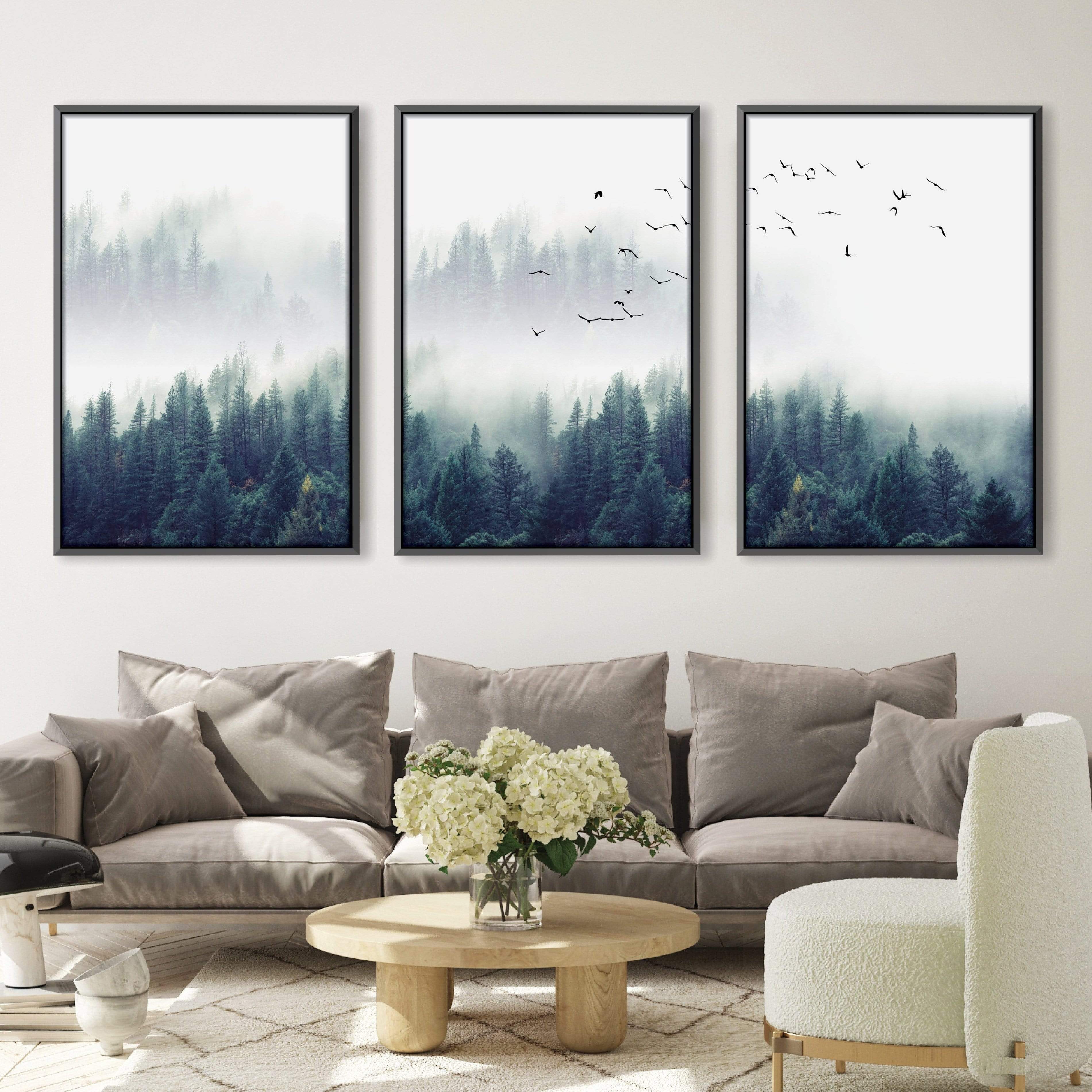 Forest Landscape Canvas Set of 3 / 12 x 18in / Canvas product thumbnail