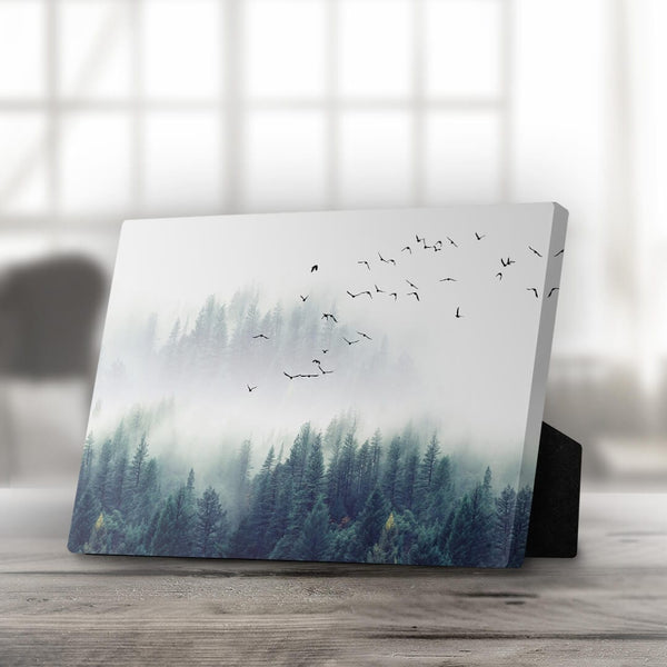Forest Landscape Desktop Canvas Desktop Canvas 25 x 20cm Clock Canvas