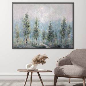 Forest Painted Oil Painting Oil 45 x 30cm / Oil Painting Clock Canvas