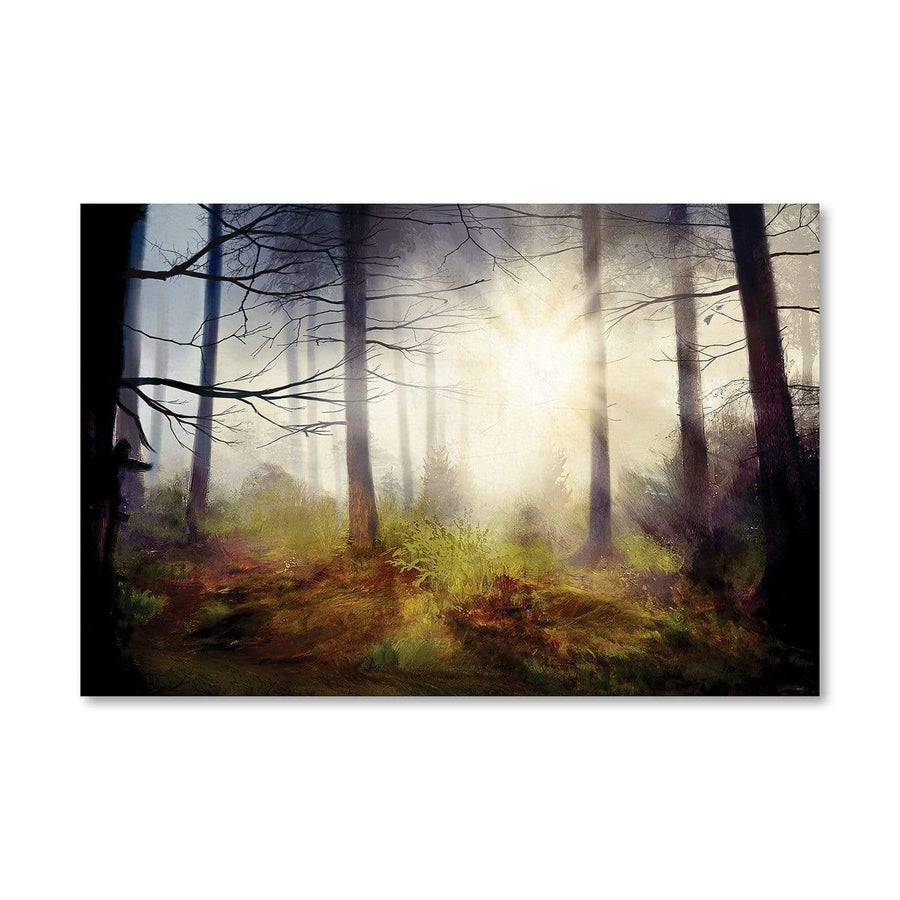Forest Rays Canvas Art Clock Canvas