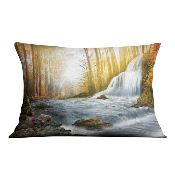 Forest River Cushion Cushion Cushion Landscape Clock Canvas