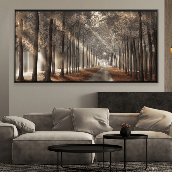 Forest Strolls Canvas Art 50 x 25cm / Unframed Canvas Print Clock Canvas